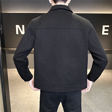男士夹克外套秋季新款潮流翻领毛呢短款夹克外套潮，男装夹克，电商A239