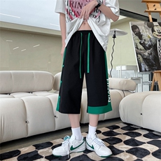 夏季新款排扣印花中性风情侣短裤男休闲运动七分中裤3350-P45控68，男装牛仔裤，电商C305A