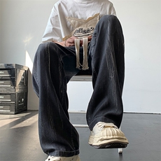莱赛尔牛仔裤男宽松直筒阔腿透气夏季休闲裤XK66345-P55，男装牛仔裤，电商A042
