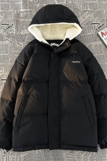 MY6139/P110冬季连帽宽松刺绣摇粒绒棉衣男大码面包服棉袄外套男，男装棉衣，电商A141