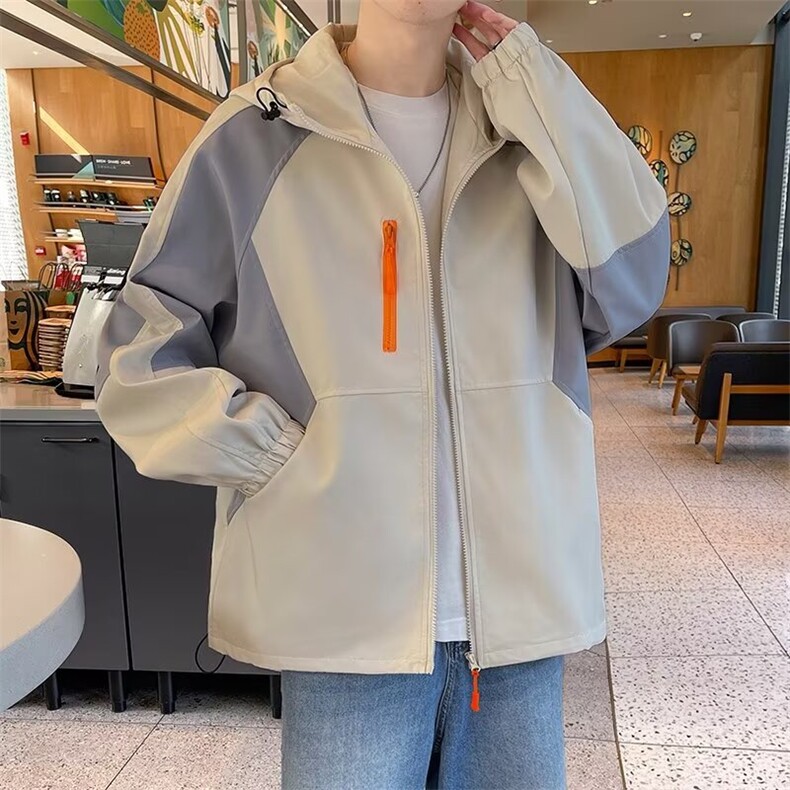 冲锋衣外套男春秋款美式高街夹克春季潮牌痞帅网红休闲衣服JK503,男装夹克,星座506
