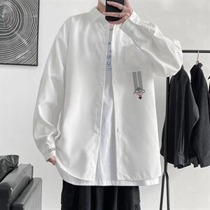 男士简约春季新款翻领纯色休闲日系青年衬衣C902P30，男装衬衫，星座1116-2