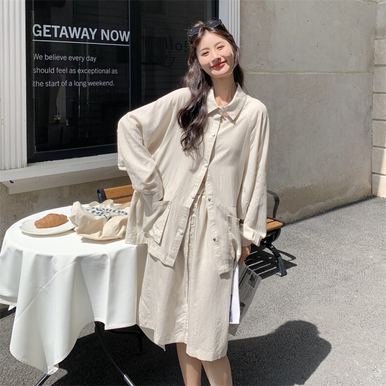 新品秋季薄款休闲套装20%麻+80%棉5573-P165-K268,女装套装/套裙,2C275