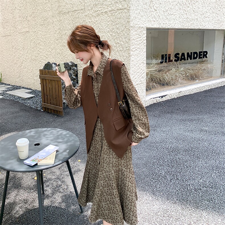 法式女装休闲风时尚套装衬衫套装慵懒风气质INS风春秋显瘦气质,女装套装/套裙,浙宝301