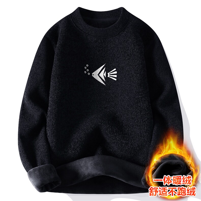 秋冬男士高品质天鹅绒休闲百搭圆领一体绒毛衣打底针织衫M802-P50,男装针织衫/毛衣,星座310B-3