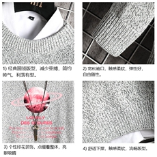 M19184-P45加绒款-P65加厚加绒毛衣男大码毛线衣男针织衫网格，男装针织衫/毛衣，电商A040A