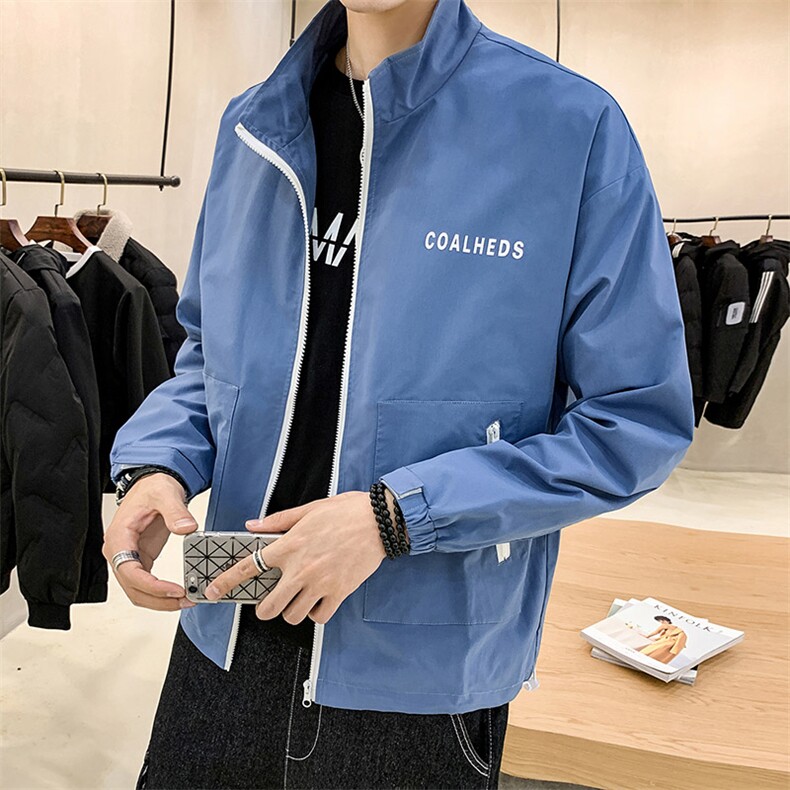 春季新款男士夹克帅气翻领工装休闲外套DT,男装夹克,电商A102
