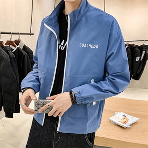 春季新款男士夹克帅气翻领工装休闲外套DT图片