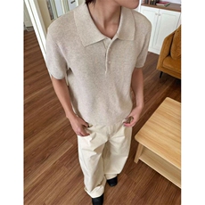 网图！新贵老钱风薄款莱赛尔天丝针织POLO短袖-EX50963-特批45，男装T恤，电商A061