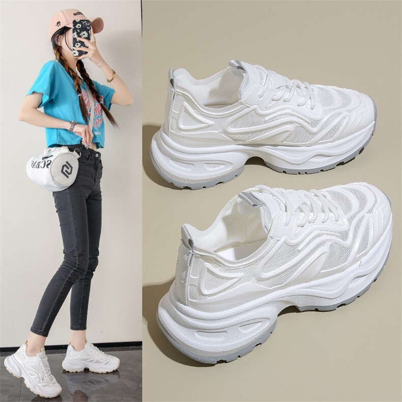 X4158-P95夏季新款韩版透气老爹鞋女学生休闲鞋厚底跑步鞋女,男鞋休闲鞋,星座1407-3