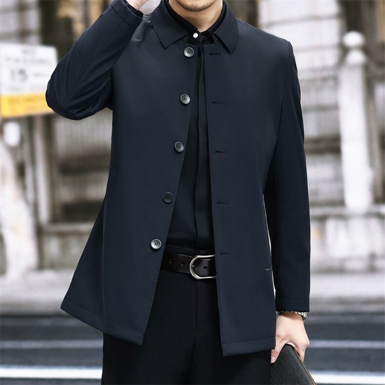 2024春秋季新款中青年男士休闲夹克翻领外套商务短款风衣男装潮,男装夹克,电商B212（原钱塘6029）