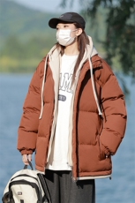 美式宽松假两件棉衣男连帽加厚保暖休闲百搭棉服外套M062-特价P63，男装棉衣，电商A007