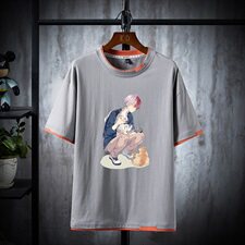 夏季短袖男休闲圆领时尚印花纯棉短袖T恤DS-A158货C2716，男装T恤，星座313B-2