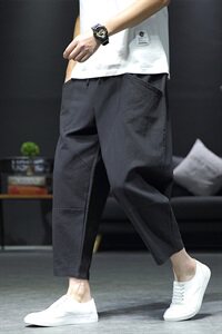 大货 风棉麻九分裤男阔腿裤哈伦裤 控69 钱塘6025-kk902-p45图片