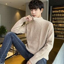 Tim-MY711半高领毛衣男厚款新款冬季内穿打底保暖衣韩版潮流，男装针织衫/毛衣，电商D310（原电商305）