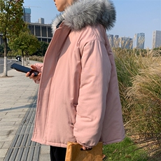 MM48040-P130冬季大毛领棉衣男士大码加厚棉袄男棉服，男装棉衣，电商A040