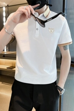 3039-P40男士短袖t恤韩版潮流修身翻领衫夏季精神小伙，男装T恤，电商D310B-1