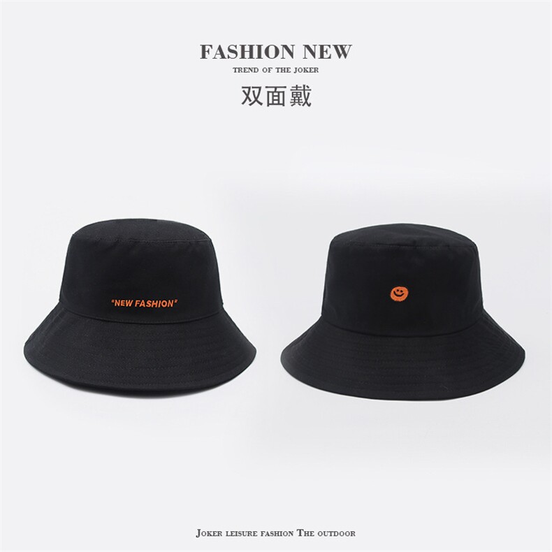 新款帽子韩版潮宽檐字母刺绣双面戴遮阳防晒渔夫帽情侣潮,饰品帽子,星座510A-2