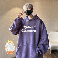 量大优可提供视频麂皮绒卫衣连帽HD019-1-LPWY4202JR-P50，男装卫衣，电商019-1