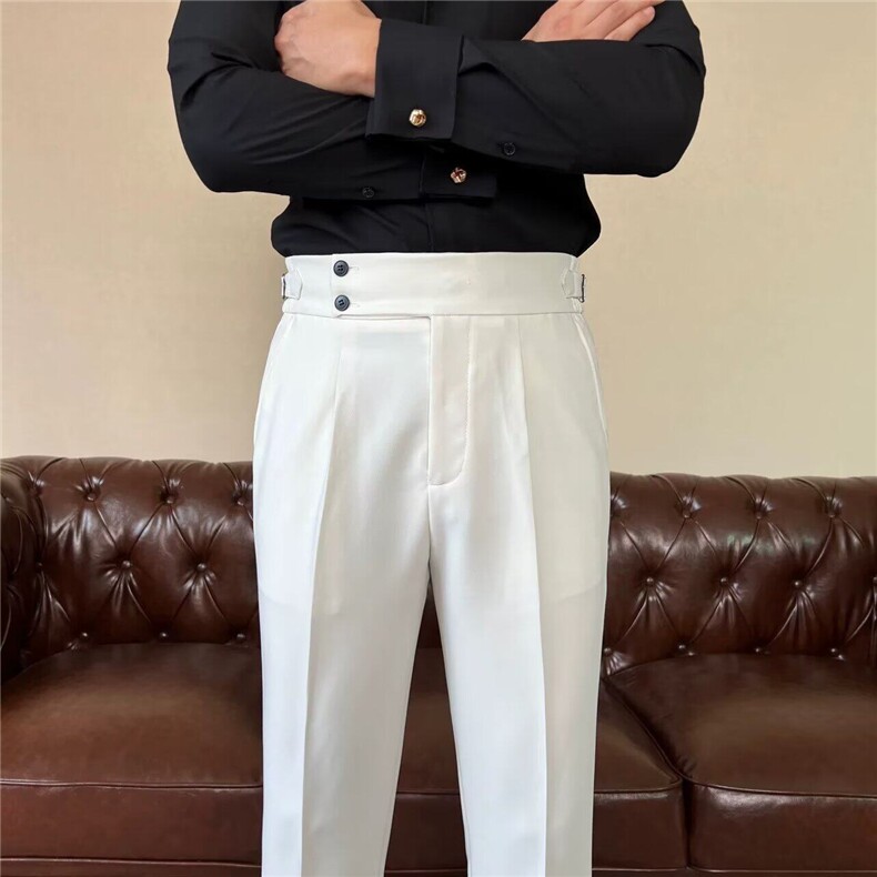 【大货已出】DXF01-批48那不勒斯黑色西裤男款夏季显瘦西装长裤，男装西服套装，星座603-2