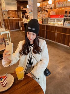 洋气小香风格纹衣压缩保暖服外套图片
