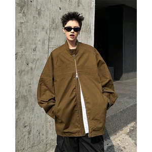 美式复古工装牛仔外套设计感小众水洗做旧夹克潮JK0935-P95图片