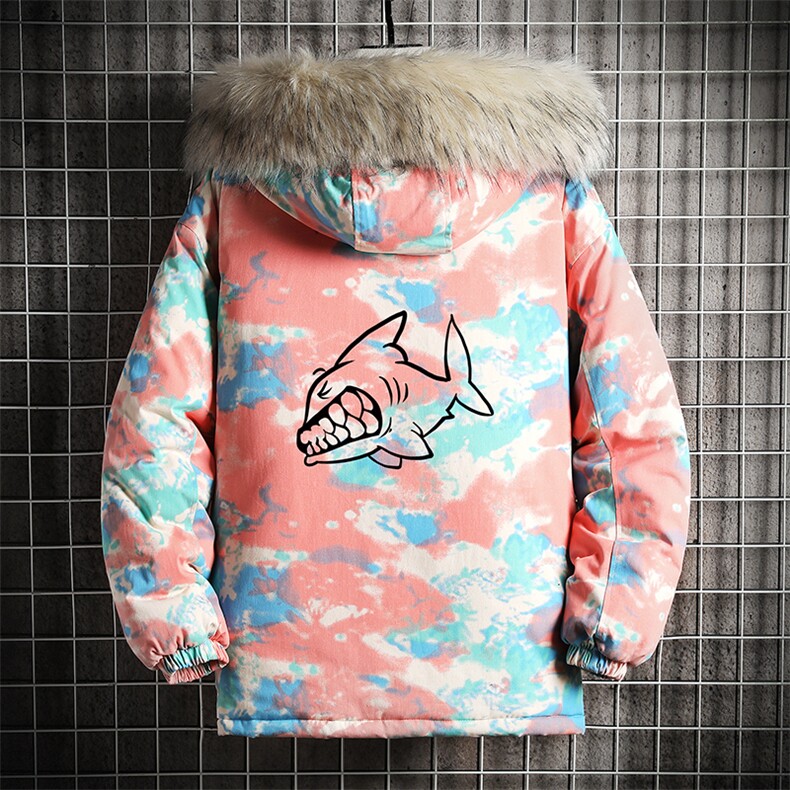 MC49041-P135日系潮衣男大码派克服男工装服外套袄网格,男装棉衣,电商A040A