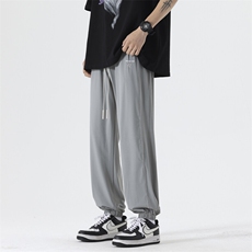 高弹速干裤22%氨纶清凉垂感绣花设计夏季冰丝裤B708P38，男装休闲裤，星座301B-2（原A443-1）