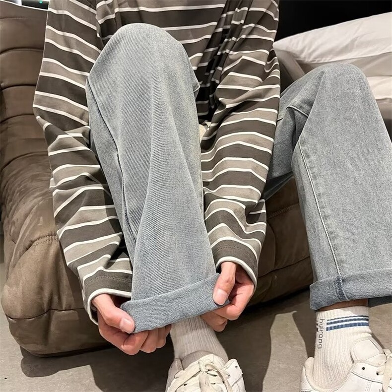 牛仔裤男秋季潮大码休闲裤子高街N751P48,男装牛仔裤,星座1116-2