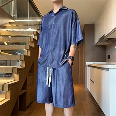 量大优供视频激光直筒冰丝短裤XH70-特P25，男装牛仔裤，电商B367