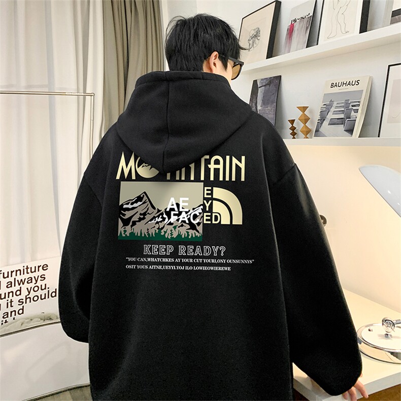抖音得物供货可提供视频秋冬重磅美式宽松连帽卫衣DL1997,男装卫衣,电商A486