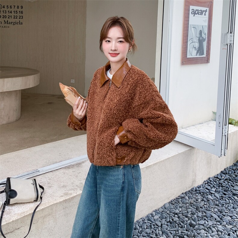 冬季新款圈圈毛外套2607--P195---K279,女装短外套,2C253