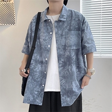 涂鸦水墨印花衬衫-C22-P25，男装衬衫，电商A020