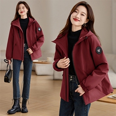 现货加棉冲锋衣保暖防风，女装棉衣/棉服，韩派