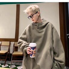 高领纽扣重磅卫衣男春秋款连帽外套2024新款青少年上衣WY13，男装卫衣，星座1116A-1（原606A）