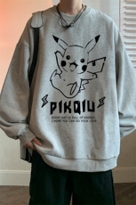 圆领卫衣男大码加厚加绒长袖t恤男S6078-P28加绒款-P33，男装卫衣，电商A040