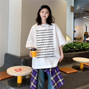 美式字母印花休闲短袖宽松百搭T恤A061-AT00127-特P28图片