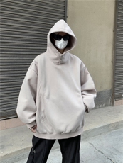 XZ222-1/23W01/常规P75/控88/加绒P85/控98重磅高领纽扣连帽卫衣，男装卫衣，星座809A(原222-1)