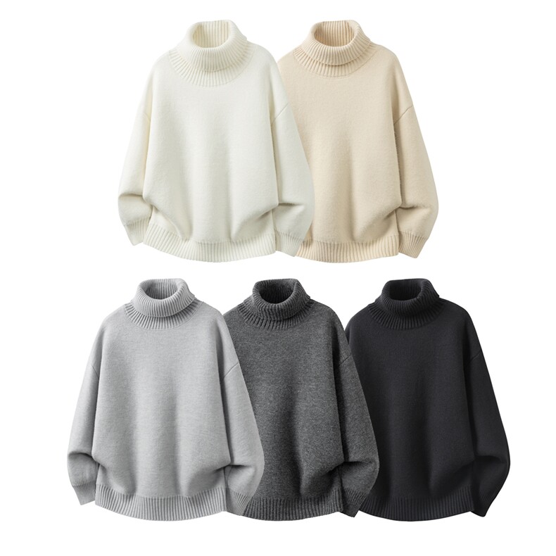 现货可二开纯色高领毛衣TM112特P35控68加绒TM112JR特P45控88，男装针织衫/毛衣，星座608(原A046)