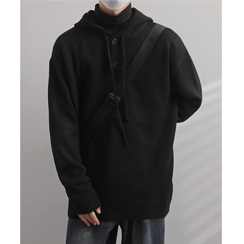 秋款男连帽毛衣抽绳针织衫宽松线衣外套M2329P60,男装针织衫/毛衣,星座1013-1
