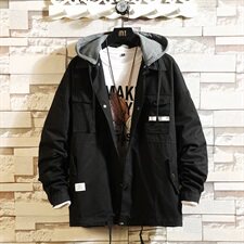 2021墙纸风秋季新日系男脱卸连帽工装夹克休闲外套大码J8602-P85，男装夹克，电商A001
