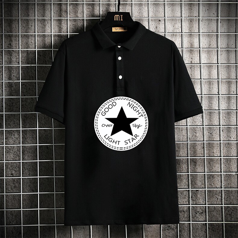PL57008-P35 翻领短袖polo衫男大码胖子半袖t恤男有领保罗衫图片