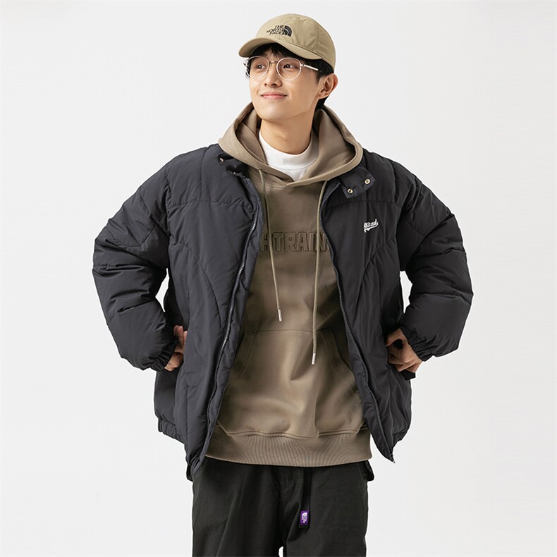 2026冬季新款男装日系潮牌纯色宽松休闲棉服加厚外套MY372-F139,男装棉衣,电商A101（原外27）