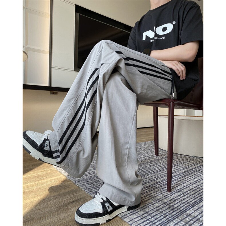 2026夏季新款潮流美式条纹设计速干休闲裤B315-K25418-特p35控68，男装休闲裤，电商B315