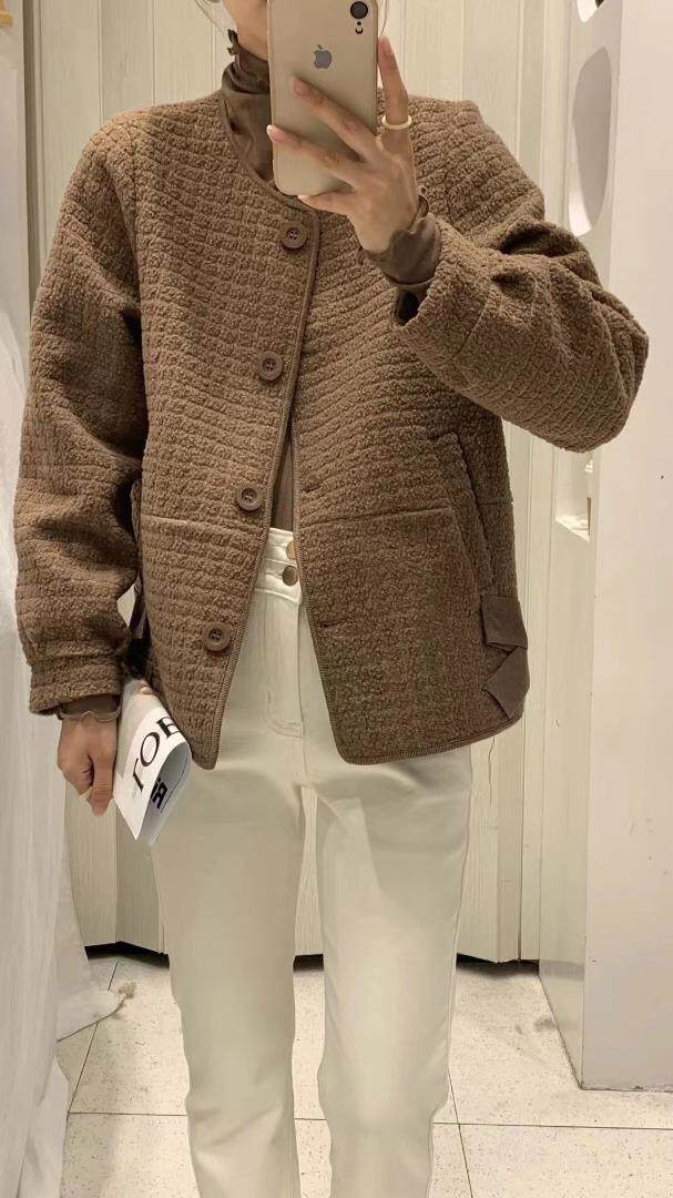 【现货】复合格子绒外套，其它，麦丝尚