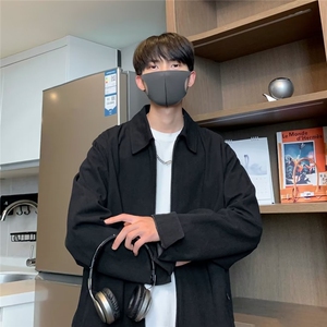 2023春秋新款休闲外套男宽松短款拉链翻领夹克薄款C307P53图片