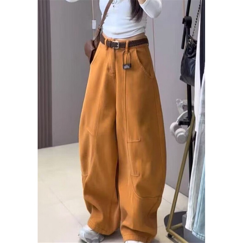 弯刀裤牛仔裤女春秋季新款潮阔腿裤子宽松慵懒风KG015,男装牛仔裤,星座1116A（原606A-3）