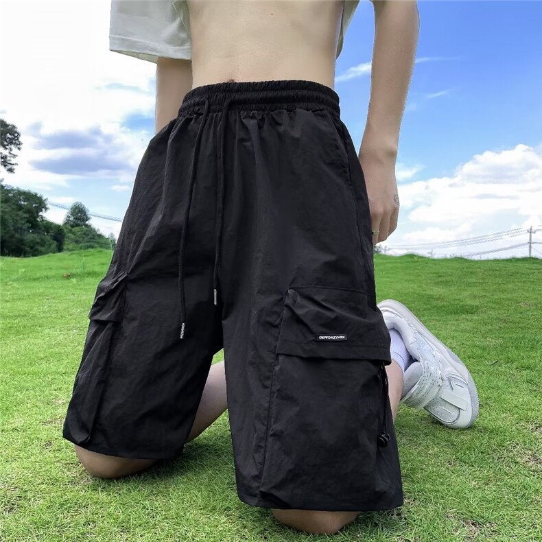 机能工装短裤男士夏季薄款大码宽松裤衩美式E519P30,男装休闲裤,星座1116-2