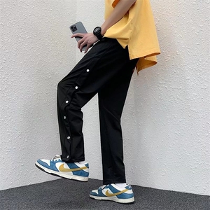 男春季潮流时尚休闲长裤排扣长裤B689P32图片