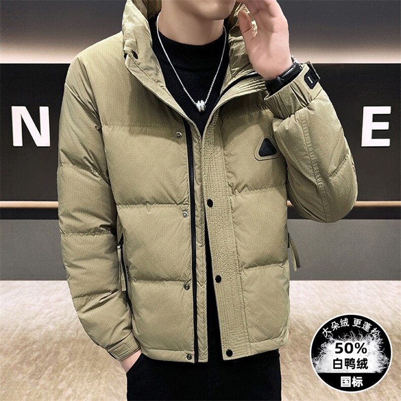 DS-A225标2025冬季新款男士立领时尚潮流白鸭绒羽绒服夹克,男装夹克,电商A225